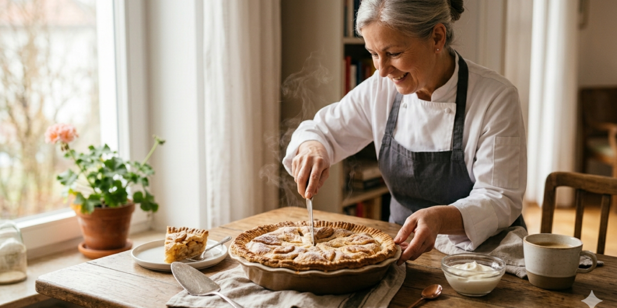 Apfelkuchen mit Decke