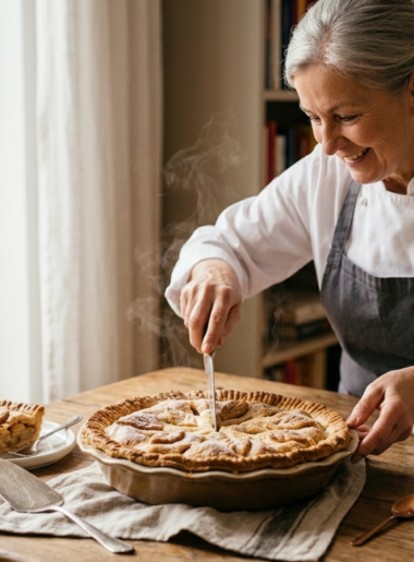 Apfelkuchen mit Decke